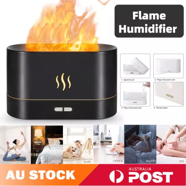 3D Flame Essential Oil Diffuser Aroma Humidifier 180ml Air Purifier Mist