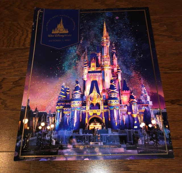 ORG WALT DISNEY World 50th Anniversary Commemorative WDW Poster October ...