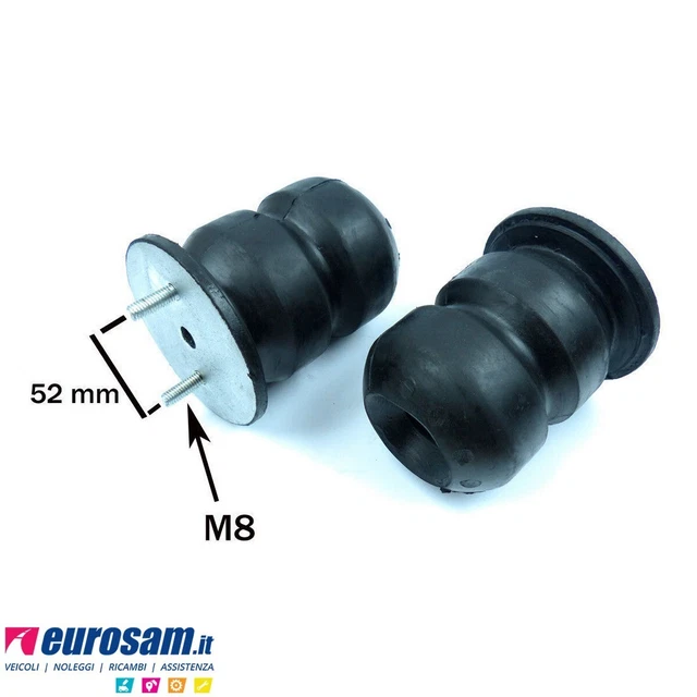 Kit 4 Tamponi Supporto Balestra Per Iveco Daily - Gomma, Interasse 6cm, Larghezza 10cm - Universale