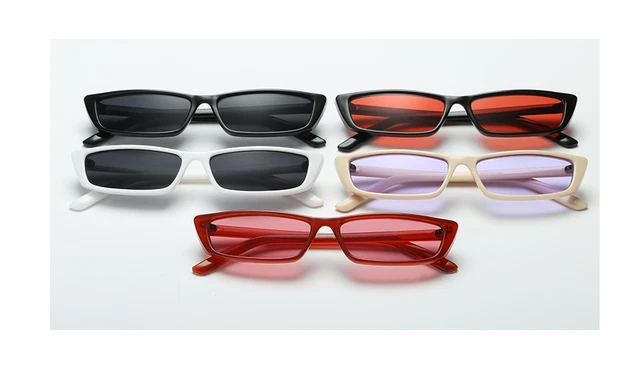 Sunglasses lady small box square house side retro sunglasses