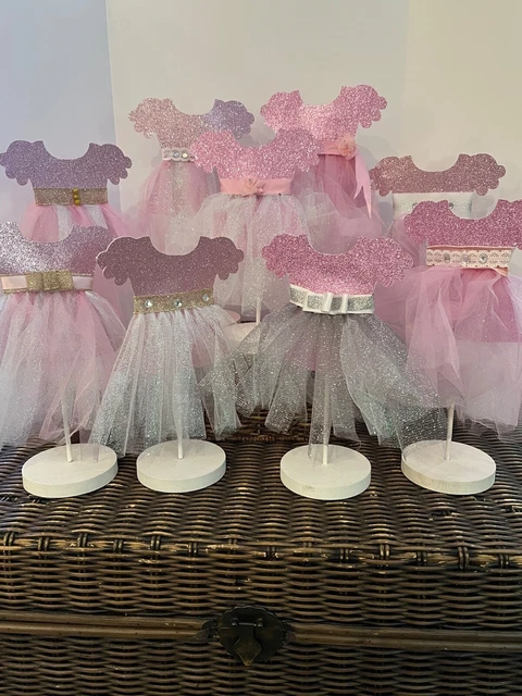 Baby Shower Centerpieces for Girl; Set of 9