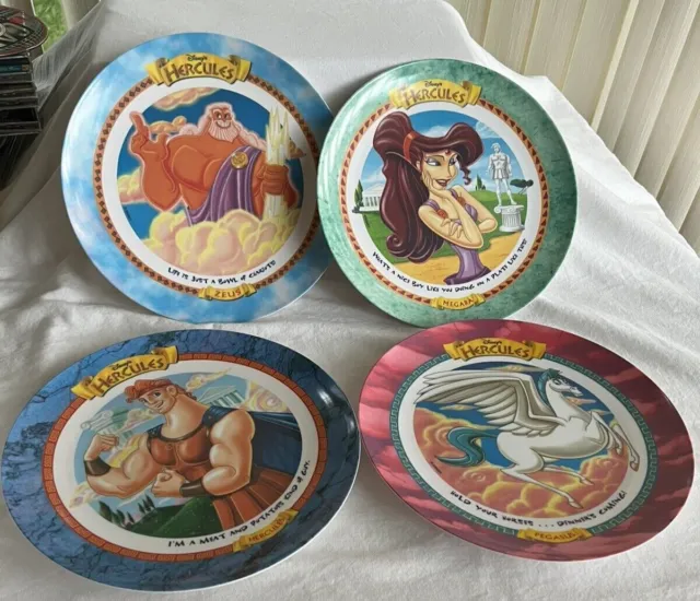 Vintage McDonalds Disney Hercules Movie 9.5" Plates 1997 Lot of 4 NEW!!!
