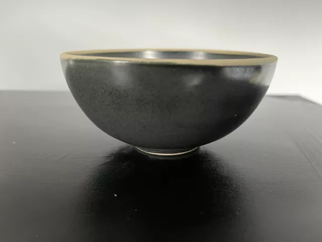 Danish studio pottery bowl Small Grey/blue signed