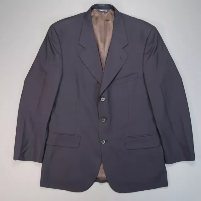 Burberrys Suit Jacket Mens 44R Blue Pure Wool Barneys New York *