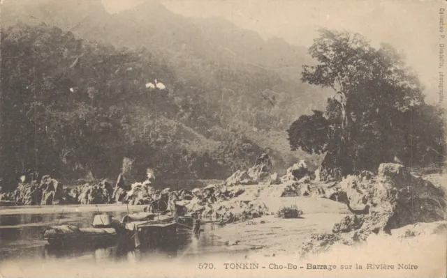 Cochinchine Vietnam Tonkin Cho-Bo Barrage sur la Riviere Noire Postcard  08.33