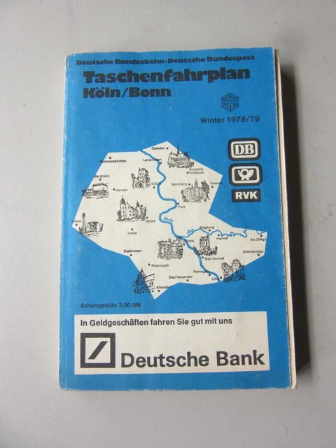 TASCHENFAHRPLAN FAHRPLAN KURSBUCH K ln Bonn Winter 1978 1979 RVK DB taschenfahrplan-fahrplan-kursbuch-k-ln-bonn-winter-1978-1979-rvk-db