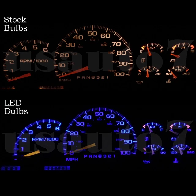 DASH INSTRUMENT CLUSTER Gauge Bulb BLUE LED LIGHT KIT Fits 9598 Chevy