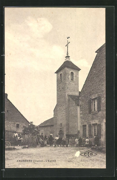 CPA Amondans, L´Eglise, vue de l'Église