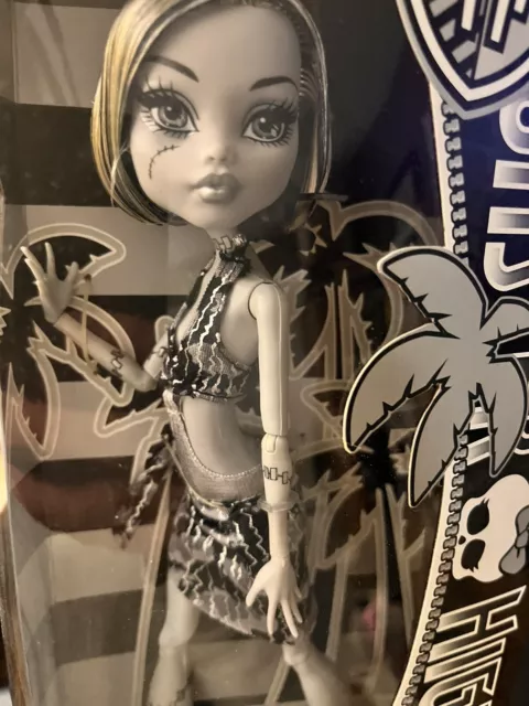 Monster High Skull Shores Black and White Frankie Stein Doll 2011 Mattel