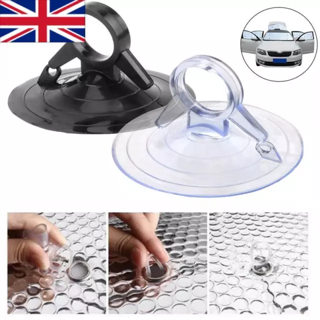 30PC 45mm Car Sunshade Suction PVC Cups Clear Rubber Plastic Window Suckers Pads