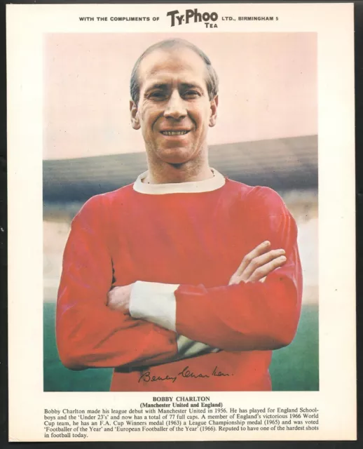TYPHOO PREMIUM, International Football Stars #1, R CHARLTON, MAN UTD, VG, 1967