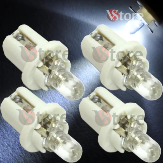 4 LED Lampade T5 B8.5D BIANCO Lampadine Quadro Strumenti Cruscotto Luci Auto