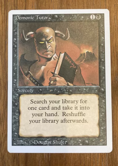 MTG Demonic Tutor Revised Edition Magic The Gathering - LP