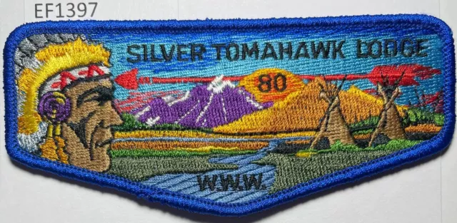 Boy Scout OA 80 Silver Tomahawk Lodge Flap
