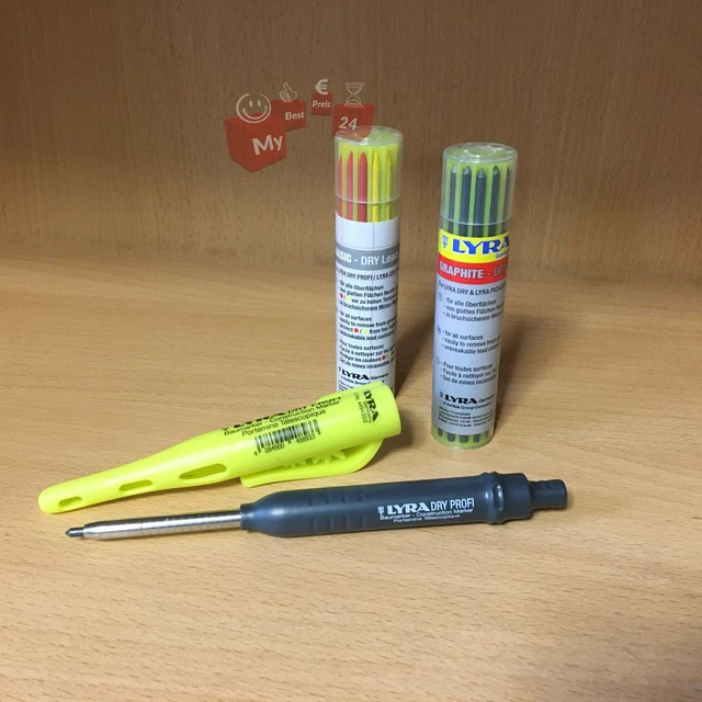 Tieflochmarker LYRA DRY mit 24x Minen SET 2B rot gelb Stift Marker
