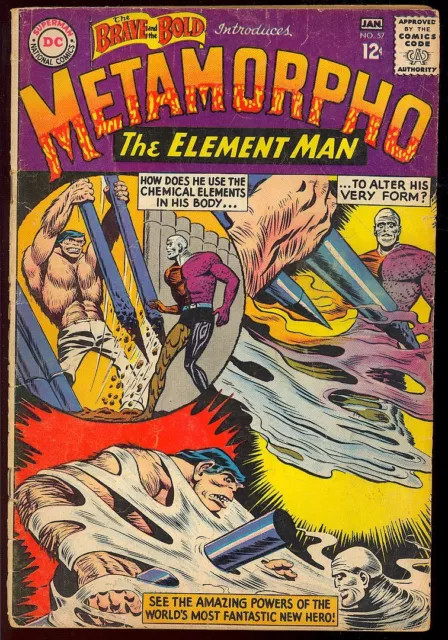 Brave and the Bold #57 Origin & 1st App. Metamorpho Silver Age DC Comic 1964 GD+