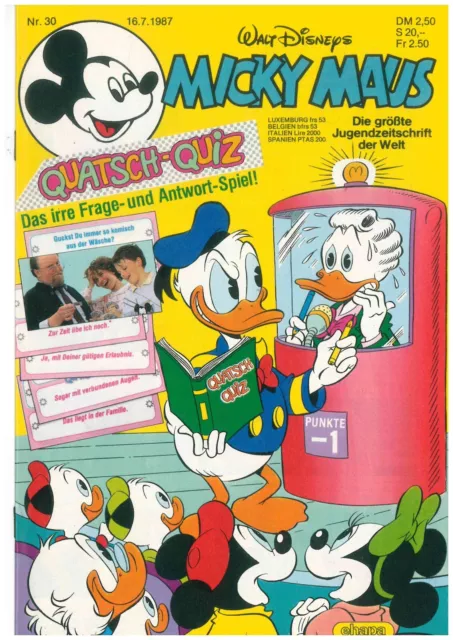 Micky Maus Heft Nr.30-1987 ungelesen (M4