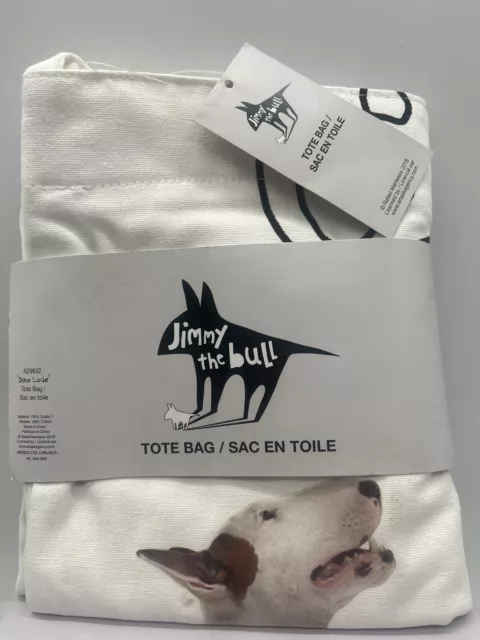 Jimmy the Bull Terrier Dog Dino Love Dinosaur Tote Shopping Bag Christmas Gift