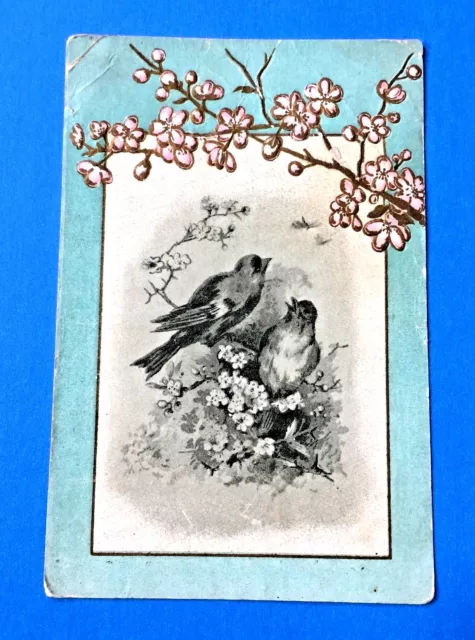 Lion Coffee "Two Birds" Trade Card Woolson Spice Co. Toledo, Ohio