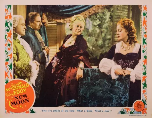 New Moon Lobby Card Grant Mitchell Mary Boland Jeanette MacDonald - Old Photo