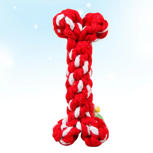 1 pz giocattoli a forma di osso cucciolo di cotone giocattoli giocattoli da masticare corda tessera