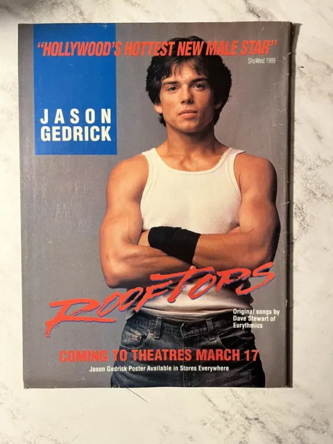 Jason Gedrick Rooftops Pinup Advertisement From 80’s Teen Magazine.