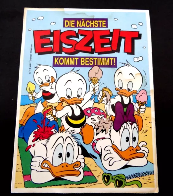 Werbe-Aufkleber Donald Daisy Duck Tick Trick 80er MM Heftbeilage 80er Disney