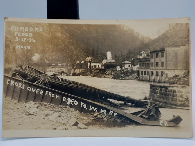 Cumberland Md Narrows Rppc B&O Wmrr C&P Postcard Western Marylan Railroad