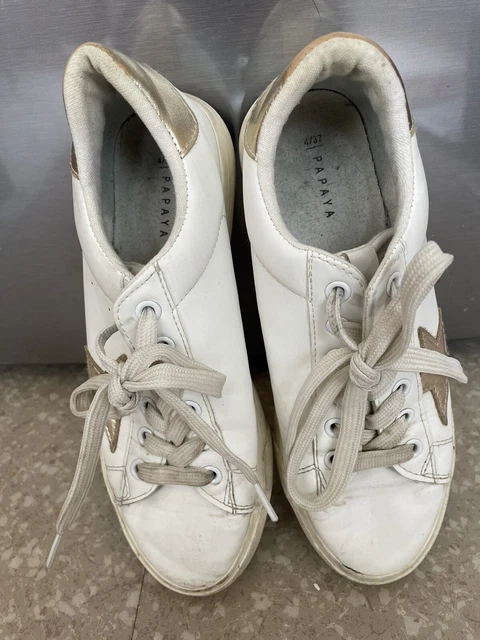 White trainers on sale size 4
