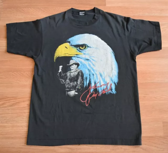 Vintage Rare 1990s Johnny Paycheck L Tour Shirt Tee Outlaw Country Willie Nelson