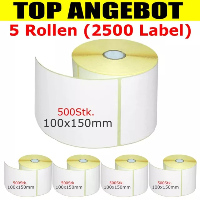 Thermo Versand Etiketten Label Rolle 100 x 150 mm für GLS DPD DHL UPS DPD Zebra