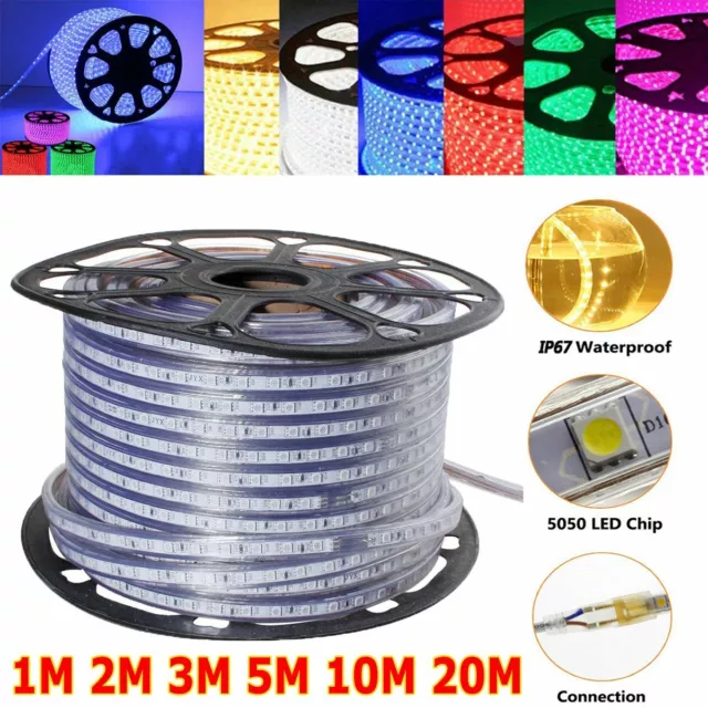 220V-240V SMD  LED Strip Lights RGB Flexible Tape Light Waterproof AU Plug