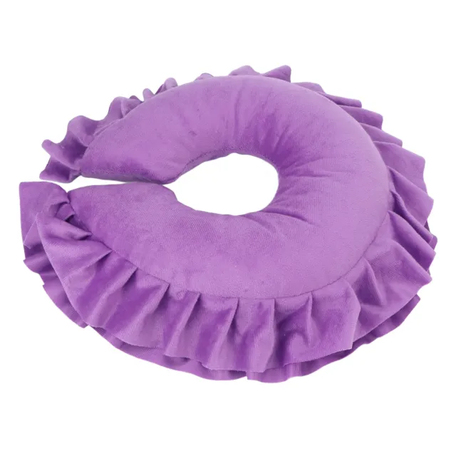 Purple U Shaped Neck Support Cushion Soft Table Bed Face Pillow For Beauty S Adl