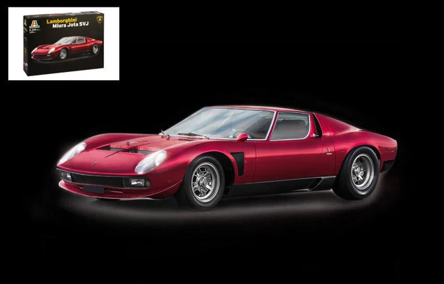 MODELLAUTO AUTO MODELL model kit bausatz Italeri Lamborghini Miura Jota ...
