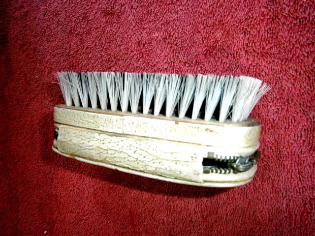 Vintage  German  Brush  And  Manicure  Set In Zip  Storage 3