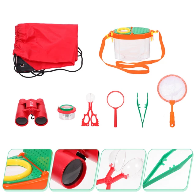 Loupes à Insectes Kit,Kit d'exploration en Plein Air avec Sifflet,Loupe
