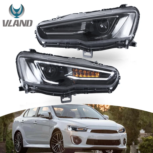 Phares VLAND Pour Golf 6 VI TSI 2008-2013 - Avec Clignotant Séquentiel LED - Noir - Plug & Play