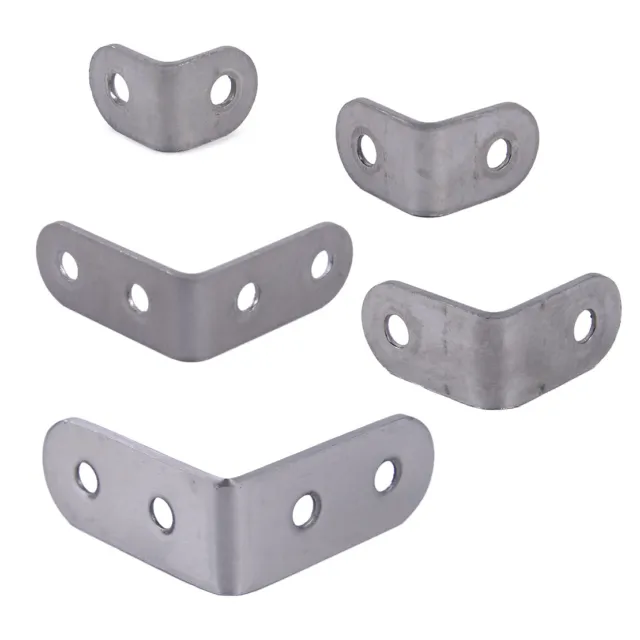 10pcs Stainless Steel L Shape Corner Brace Joint Right 90 Angle Bracket Support