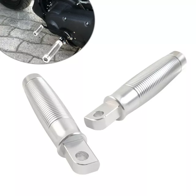 Pair Motorcycle Footrest Footpeg For Harley Sportster XL 1200 883 XLH Silver