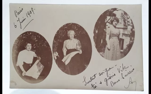 Carte Photo-75-PARIS-Famille Bourgeoises de Châtelet écrite,trés bon état.