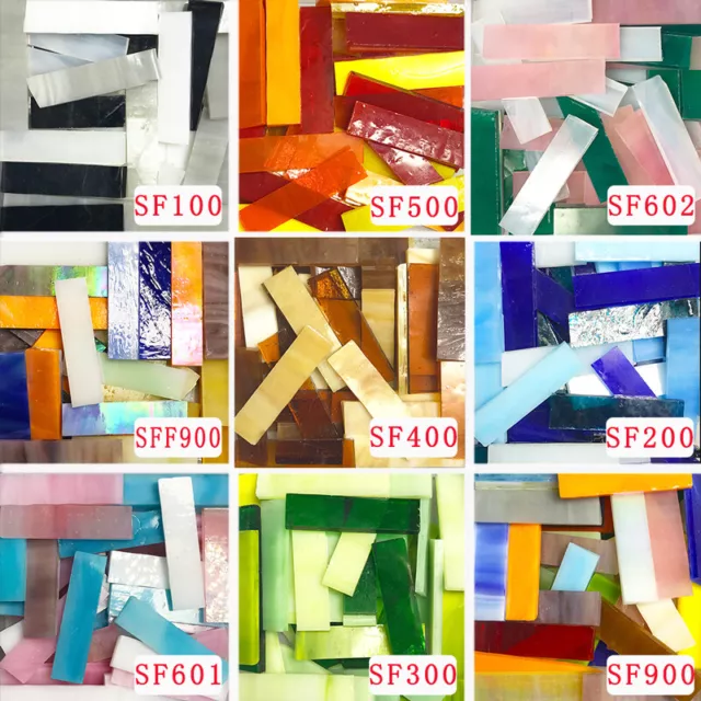 200g Mosaic Tiles Stained Glass Border Strips For DIY Glass Craft Home Decor