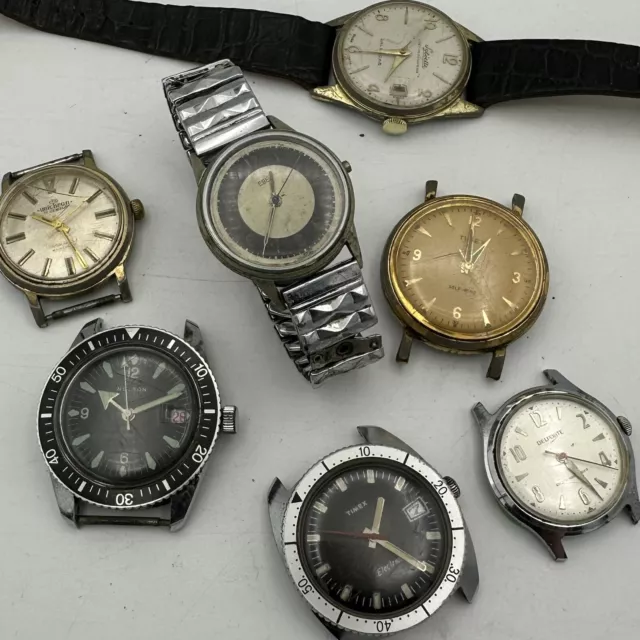 Vintage Men’s Job Lot Of Watches For Spares Or Repairs