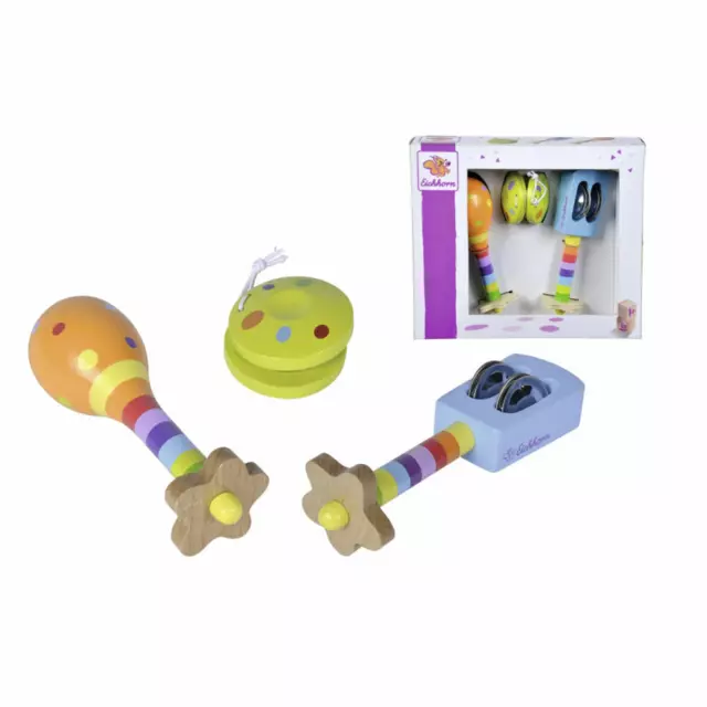 Eichhorn Musik Set mit Maracas 3-tlg. Rassel Kastagnette Instrumente Kinder