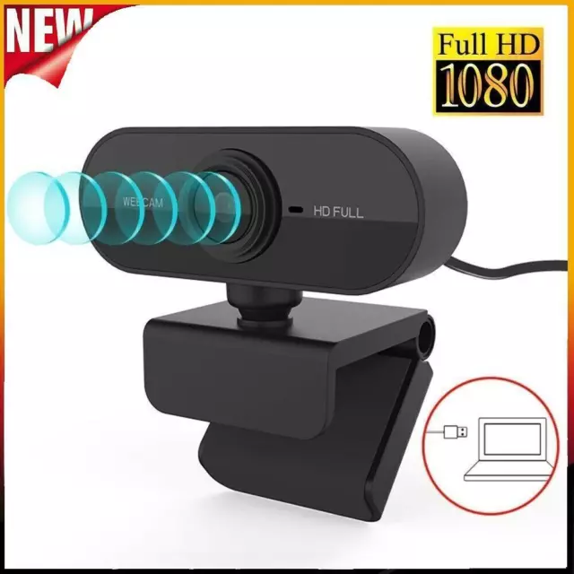 Webcam Full HD 1080P Web Camera Built-in Microphone USB PC Mac Computer Laptop