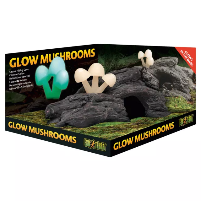 Exo Terra Glow Mushrooms - Natürliches Versteck f. Terrarien, UVP 19,99 EUR, NEU