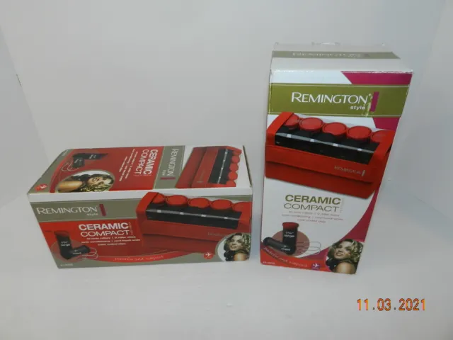 Remington H-1015 Ceramic Compact Large and Medium Roller Lot of 2 sets travel