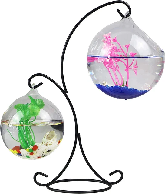 Small Betta Fish Tank, Gallon Aquarium mini water Tank, cube tank, Fish Bowl