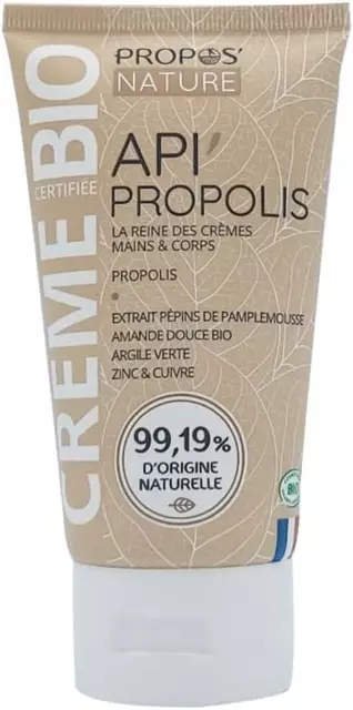 Crème Visage API'PROPOLIS À La Propolis - 100Ml - 100% Naturel - Fabriqué En Fra