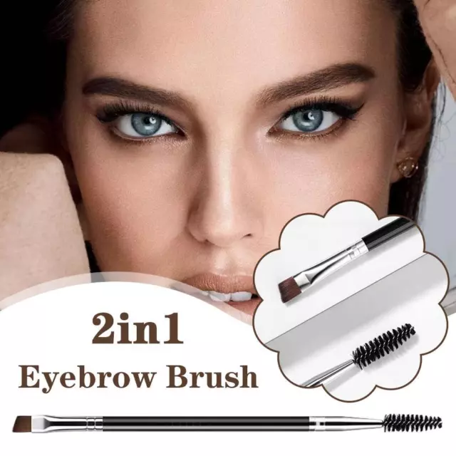 2 In 1 Makeup Brushes Eyebrow Brush Double Head Eyebrow Brushes High Quality✨w