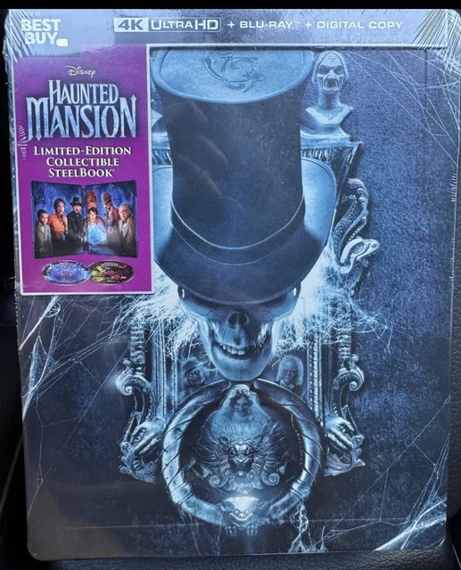 HAUNTED MANSION 4K Ultra HD + Bluray + Digital Code Steelbook New MINT